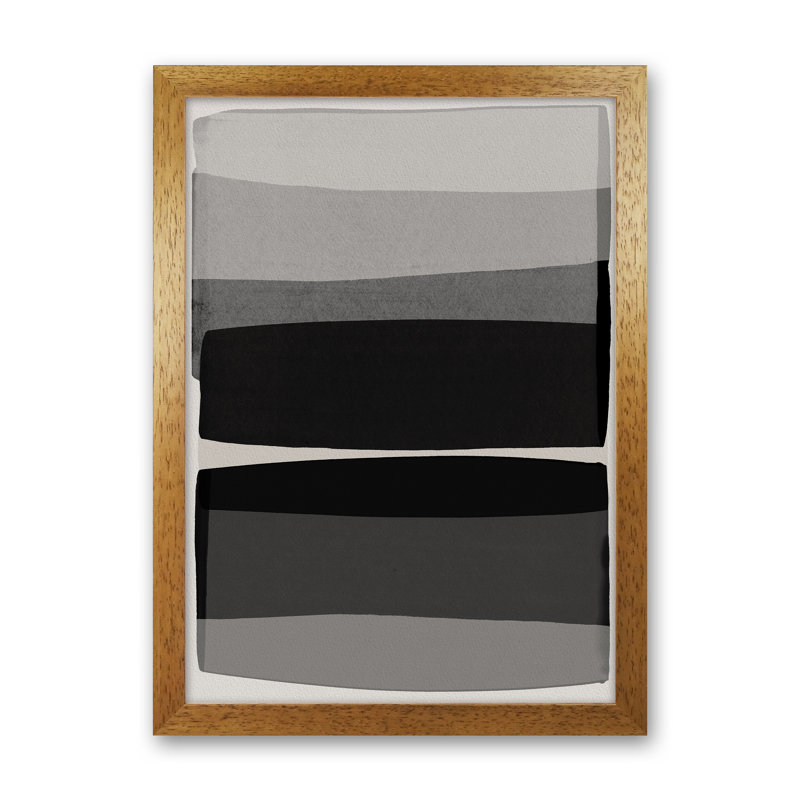Modern Black And White by Orara - Print, Oak Framed, 29.7cm H x 21cm W x 3cm D