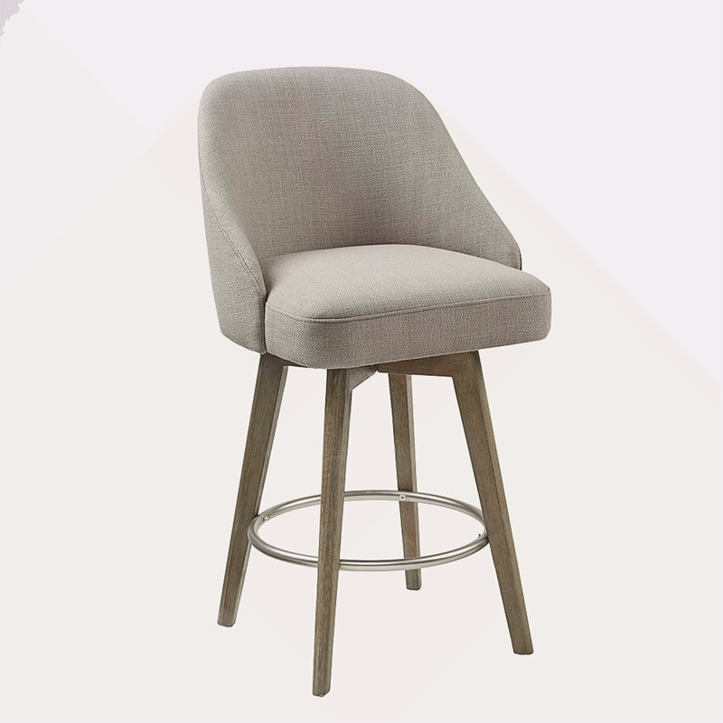 Tabouret de comptoir avec siège pivotant, Gris