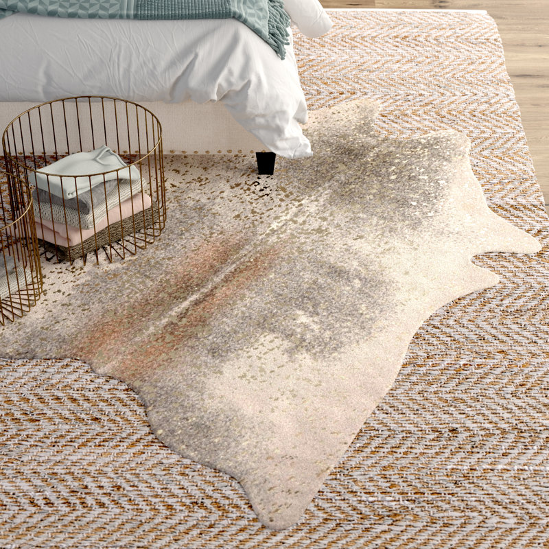 Terrazas Performance Cowhide Animal Print Indoor Rug, Rectangle 5' x 6'6"