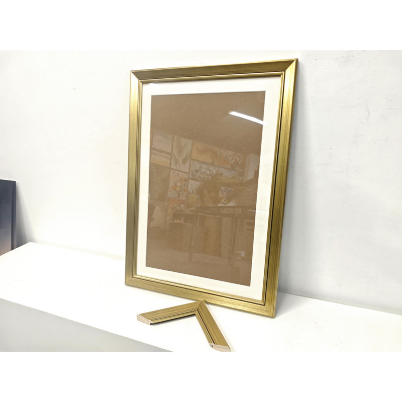 Cadre 20 po x 28 po en bois massif - Cadre d'art sur toile remplaçable avec verre organique, élégante décoration murale encadrée pour le salon et la chambre à coucher