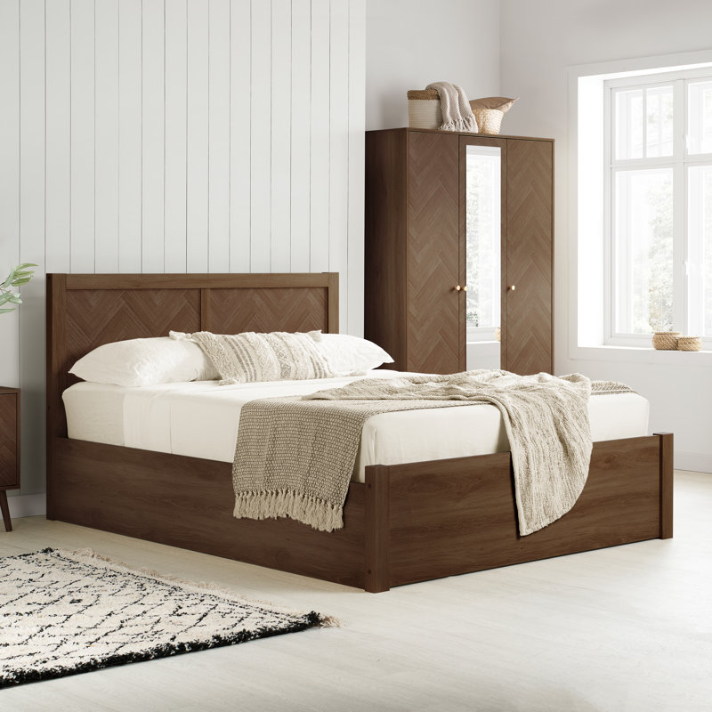  Mardell Ottoman Storage Bed, Walnut, Double (4'6)