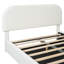 Lit double avec molleton blanc et plateforme de rangement hydraulique fiable-451776228