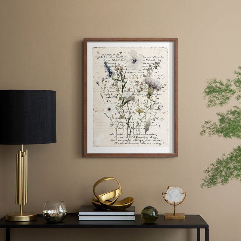 «Flea Market Botanical II», reproduction encadrée - bois massif