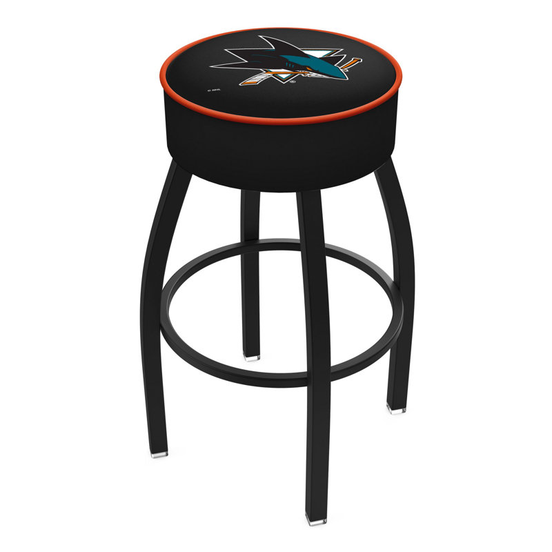 Swivel Upholstered Counter Stool, San Jose Sharks, Bar Stool (30" Seat Height)