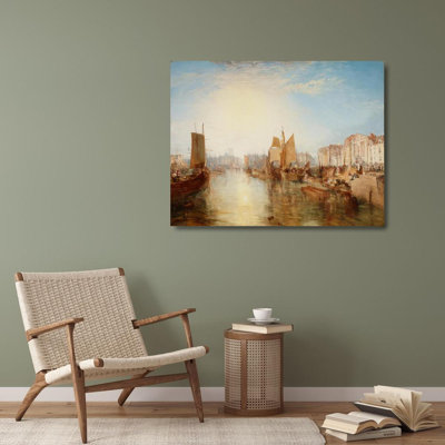 "The Harbor of Dieppe" by  Joseph Mallord William Turner - Gallery Wrap Canvas Wall Art