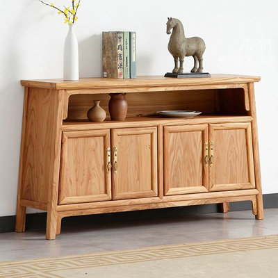 Modern Burlywood Solid Wood Sideboard