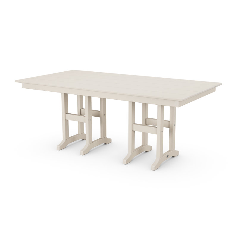 Table de salle à manger POLYWOOD x Sol 72, Teck, L 37 po x L 72 po x H 29,06 po