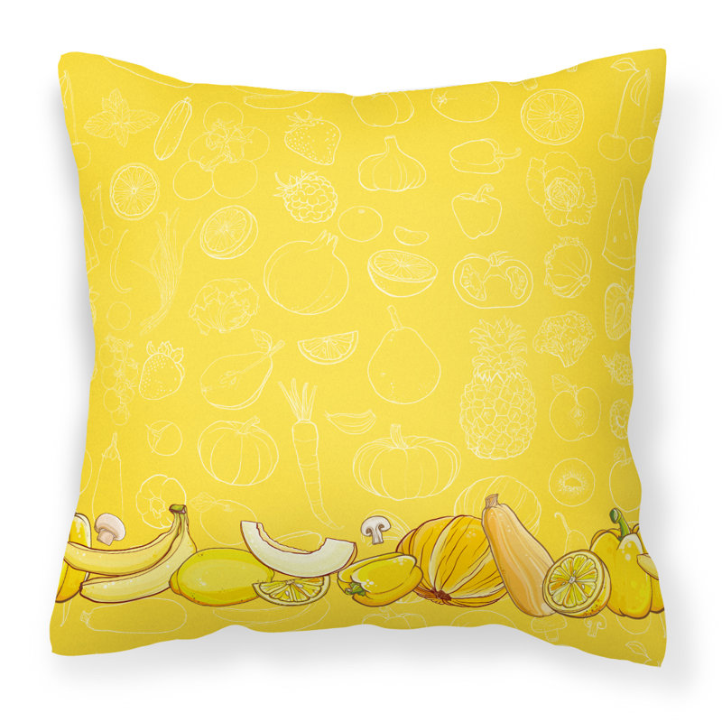 Coussin intérieur/extérieur fruits et légumes, 18 po x 18 po