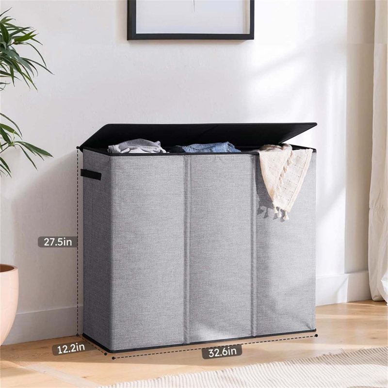 Bhargava Laundry Hamper with Handles, Grey
