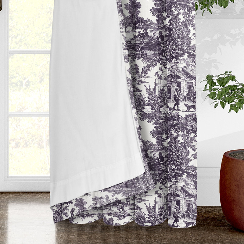 Paire de rideaux Au Village Toile, L 20 po x L 120 po, Aubergine