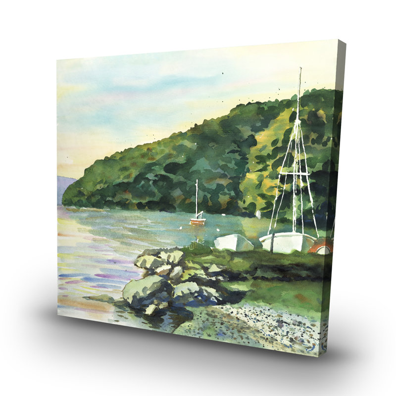 Sailboat day - 32"x32" art on canvas