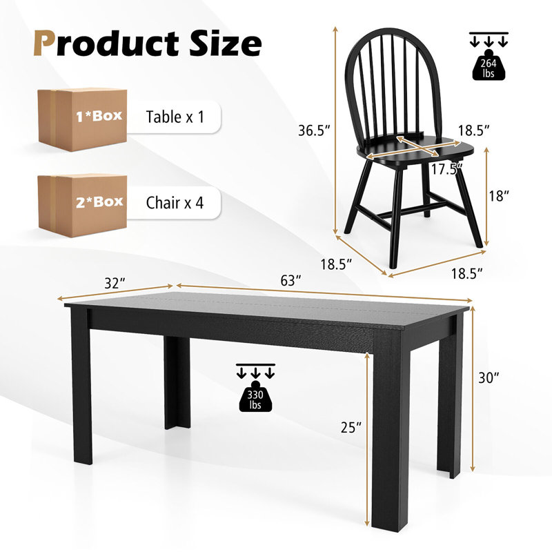 Brylie 4 - Person Four Leg Dining Set