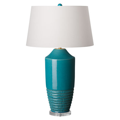 Lampe de table turquoise 33 po Lobato