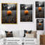 Monogramme de balle de golf orange et gris I - salon de golf mural-213170768-213170606