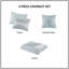Ensemble de courtepointe pour lit double / grand 4 pièces avec coussin décoratif, motif floral et rembourrage hypoallergénique-119313513-119313509
