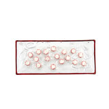 Christmas Wonderland Red Rim Rectangle Serving Tray