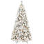 Arbre de Noël floqué avec lumières à DEL blanc chaud, branches en PVC enneigées et aiguilles pointues, conception à charnières pour une installation facile, support en métal robuste - arbre de vacances complet et réaliste-1411334422