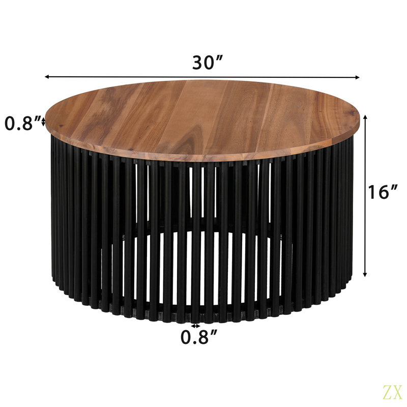 Table basse en bois massif