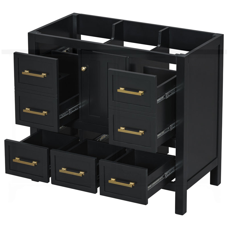 Meuble-lavabo 36 po sans lavabo, Noir