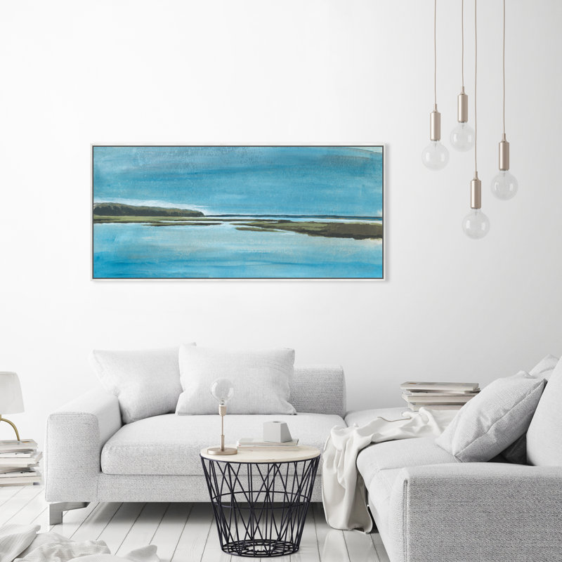 Sam Nash " Blue Strands " Print, 41.25" H x 89.25" W