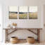 Tableau mural sur toile tendue, motif floral champ doré, paysage (ensemble de 3)-520686807