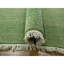 Tapis vert menthe poivrée 8 pi 1 po x 10 pi 3 po, noué à la main, tissage dense, ton sur ton, sans bordure, laine et soie, luxuriant et moelleux, tapis oriental