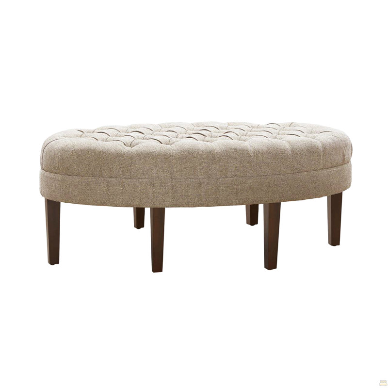 Banc, 18 " H x 48 " L x 27.5 " D, Beige, Beige, Noir
