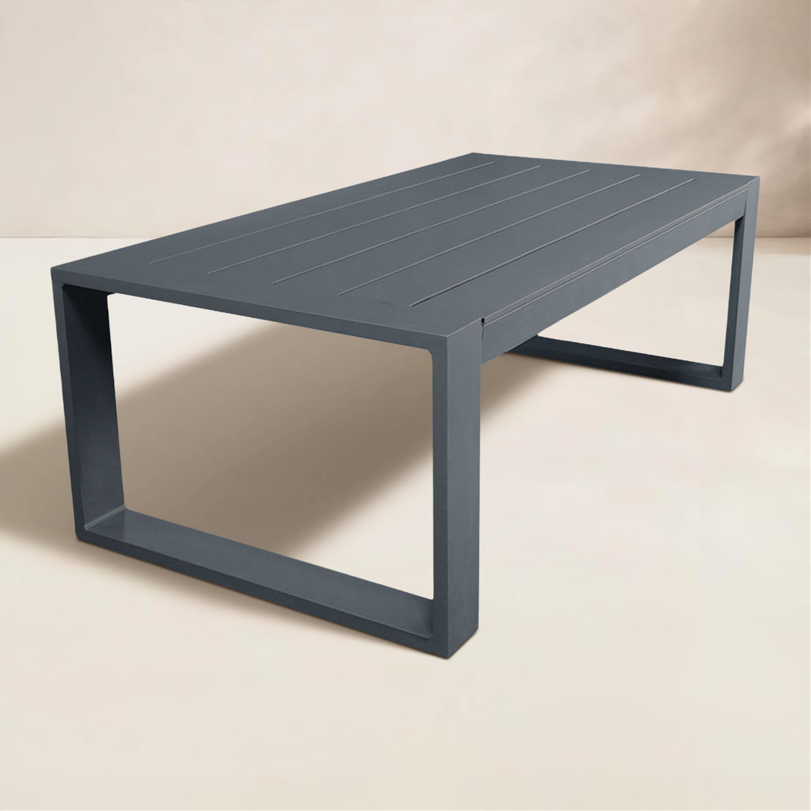 Dover 46'' Metal Outdoor Coffee Table, Gray