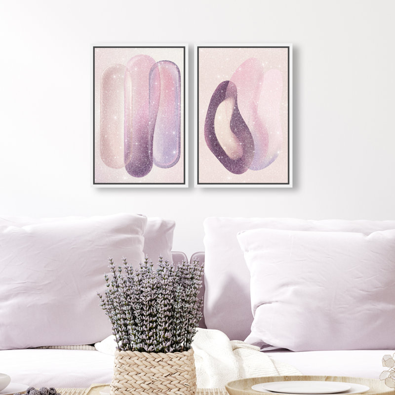 Berry Love Set Set by Oliver Gal, 74"H x 50"W, White Floater Frame