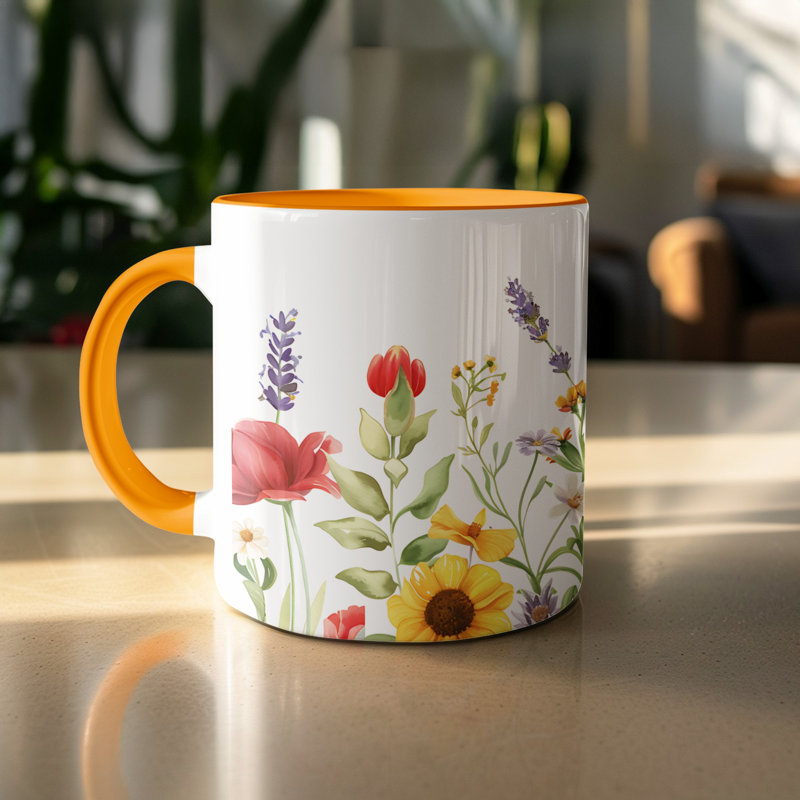 Ceramic Coffee Mug, Orange