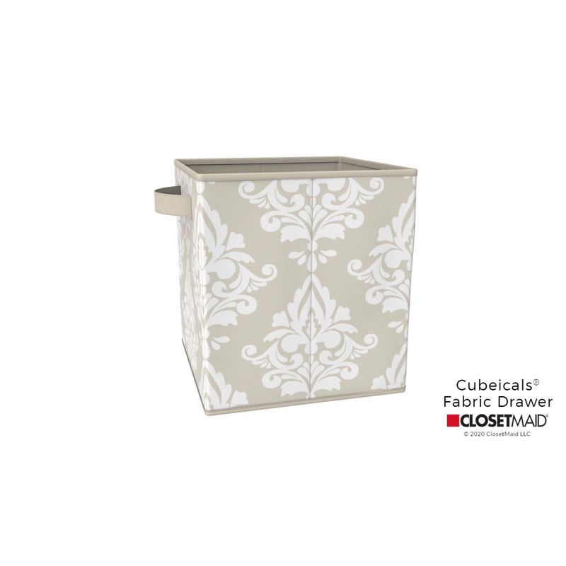 Gray and Tan Fabric Storage Bin for Cube Organizers