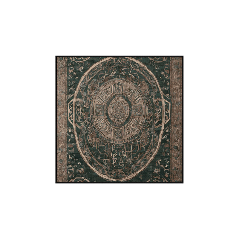 Machine Washable Gray Area Rug, Square 7'