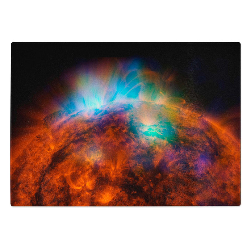 Glass Light of The Sun in Abstract Chopping Board, 39 cm W x 28.5 cm L