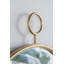 Miroir mural circulaire avec cadre en fer doré-835849098