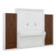 Lit escamotable Murphy avec placard, tiroirs et bureau intégré, lit plateforme traditionnel en bois massif-1943367526