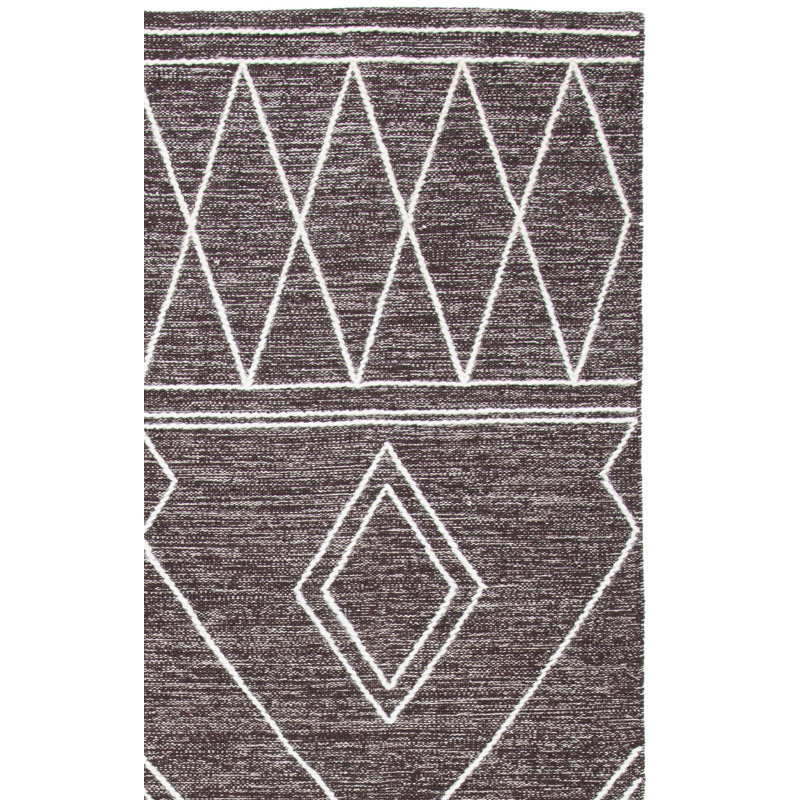 Tapis brun / ivoire Holtby Southwestern, Tapis de couloir 2 pi 3 po x 9 pi