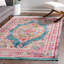 Tapis à motif oriental turquoise Folmar-86604406
