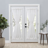 Matao Elegant Semi-Sheer Door Panel Rod Pocket w/ Tiebacks in Various Sizes