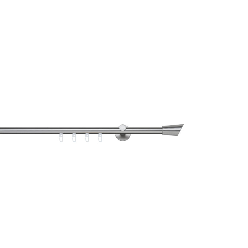 Curtain rod made to measure inner barrel 20mm, Stainless Steel, 2cm H x 270cm W x 6.5cm D
