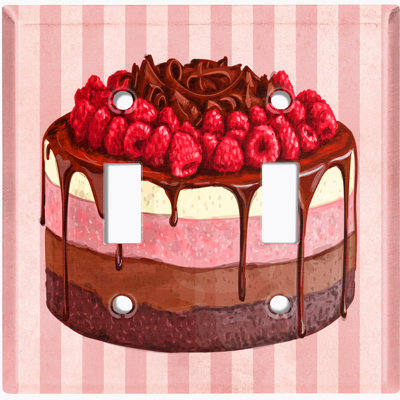 Interrupteur à bascule framboise chocolat à 2 couches