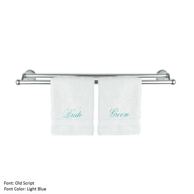 Ensemble de 2 serviettes de bain en coton turque de fiançailles de mariage Finkelstein