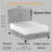 Fabric Upholstered Bed,Tufted Headboard Adjustable Height Bed Frame-31103041-31103052