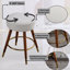 Tabouret à hauteur de comptoir rembourré Boucle, pivotant à 360 °