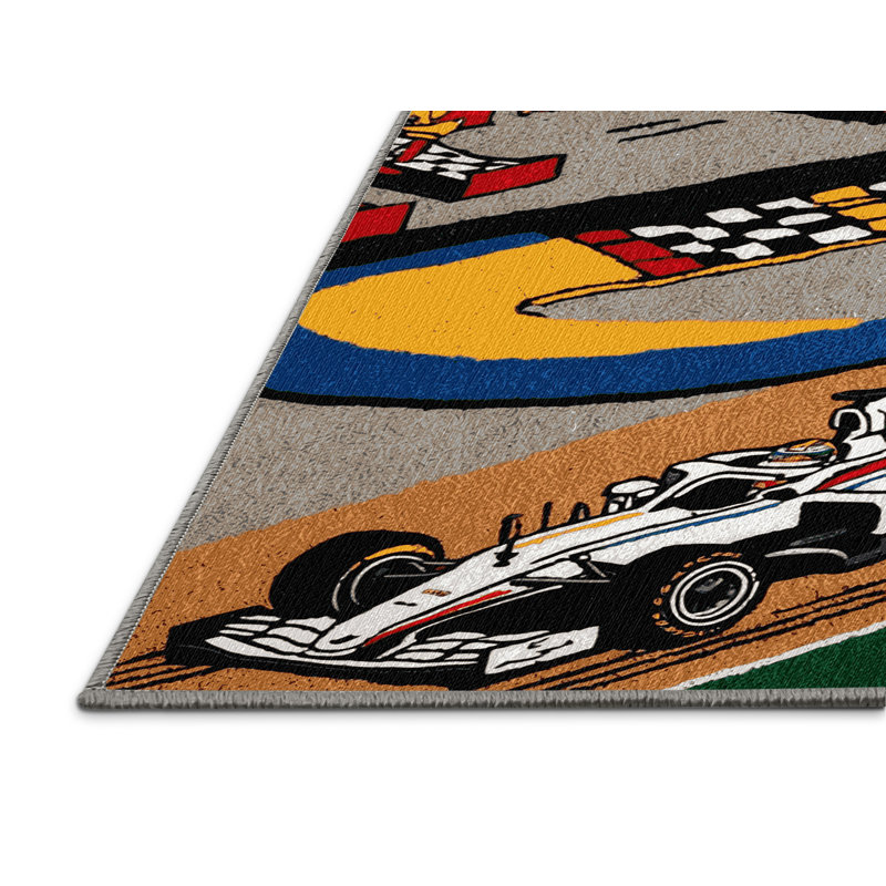 Washable Formula Sports Area Rug, Round 8'