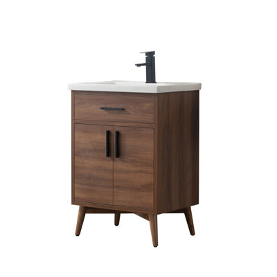Binford 24'' Single Bathroom Vanity with Ceramic Top