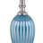 Rynar 25 in. Blue Nickel Coastal Glass Metal For Bedroom/Living Room Bedside Desk Nightstand Table Lamps With Linen Drum Shape