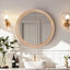 Miroir mural rond pour meuble-lavabo