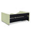 Lit de jour rembourré polyvalent en vichy 3 en 1 avec lit gigogne escamotable et poche de rangement latérale-838289481-838289483