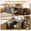 Bureau d'ordinateur en forme de L avec 6 tiroirs grain de bois noir-598111122