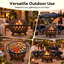 Round Charcoal and Wood Burning Fire Pit